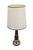 Mid-Century Modern Mid 20th Century Mid Century Modern Turned Wood Spindle & Brass Pedestal Base Candlestick Table Lamp For Sale - Image 3 of 13