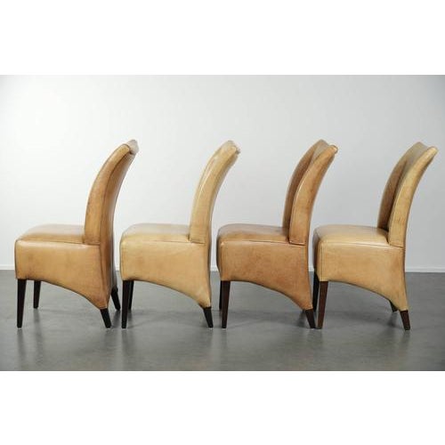 Cowhide Leather Dining Chairs, Set of 4 For Sale - Image 5 of 18