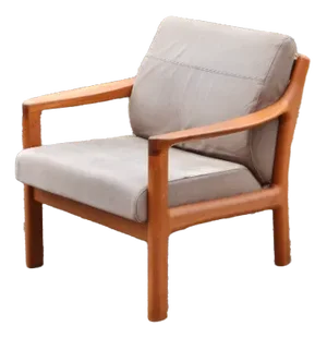 Vintage Leather & Teak Armchair by Johannes Andersen for Silkeborg Møbelfabrik