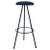 Mid-Century Italian Modern Black Metal and Blue Fabric Tripod Stool, 1950s For Sale - Image 12 of 12