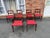 Set of 6 Ducan Phyfe style dining chairs it features horizontal crest rails over a carved horizontal splat over slip in...