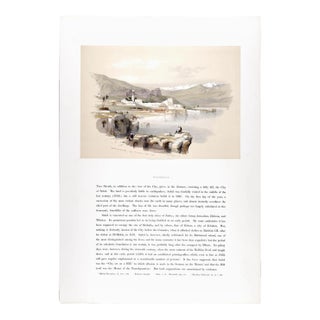 Tiberias From the Walls: David Roberts ' 19th Century Hand-Colored Lithograph, 1842 For Sale