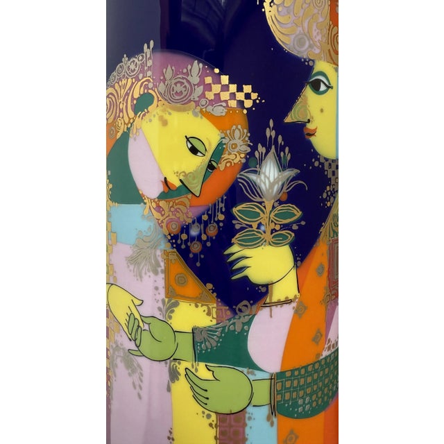 Bjorn Wiinblad Large Mid 20th Century Bjorn Wiinblad '1001 Nacht' or 1001 Nights Porcelain Vase for Rosenthal For Sale - Image 4 of 11