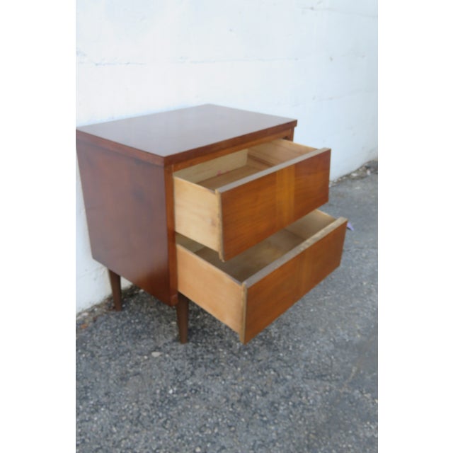Mid Century Modern Inlay Nightstand Side End Bedside Table 6265 For Sale - Image 4 of 12