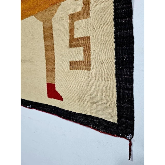 Native American Early 20th Century Navajo Style Rug - Large Single Kachina For Sale - Image 3 of 18