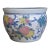 Vintage Chinoiserie Porcelain Orchid Cachepot Fishbowl Planter For Sale