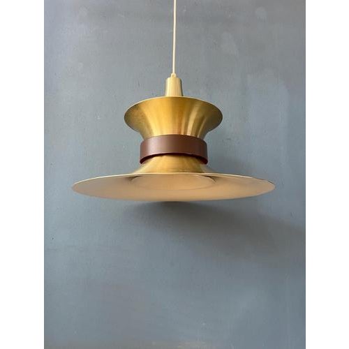 Large UFO Pendant Lamp with Orange Light For Sale - Image 9 of 13