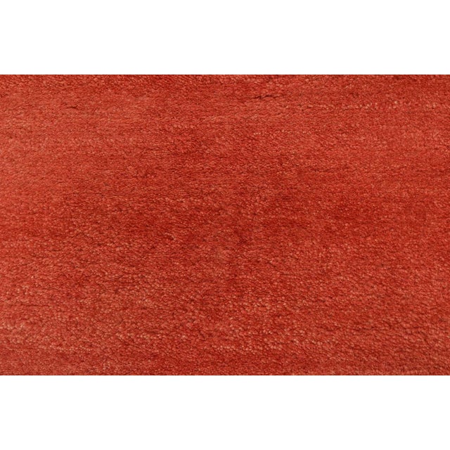 Textile Gabbeh Runner 2’11” X 10’1” Red Wool Contemporary Hand-Knotted Oriental Rug For Sale - Image 7 of 13