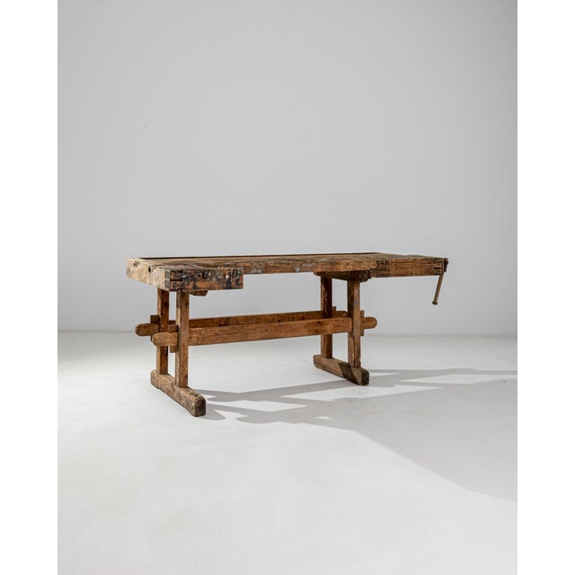 Early 20th Century Antique Central European Carpenter’s Bench For Sale In Greensboro - Image 6 of 12