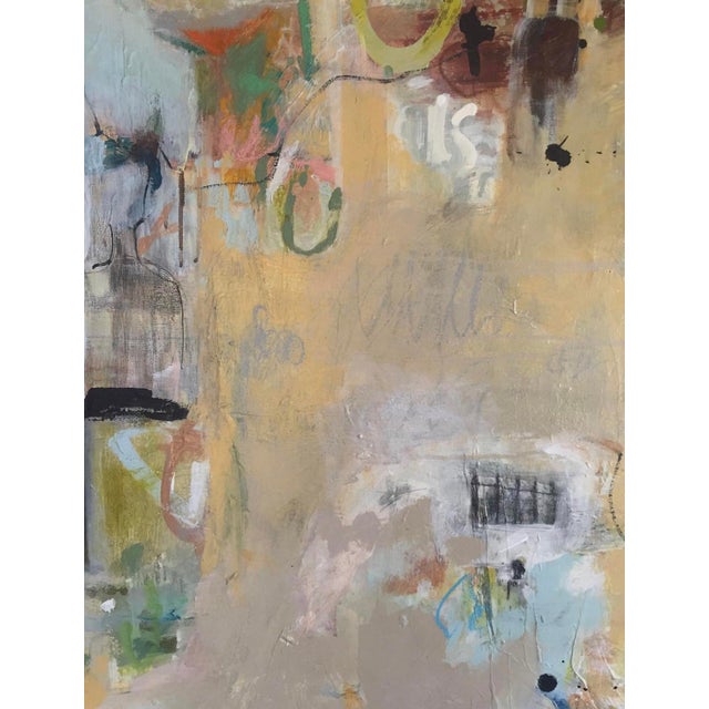 "Human Nature" Large Original Abstract Expressionist Landscape Painting in Neutral Earth Tones. For Sale - Image 4 of 5