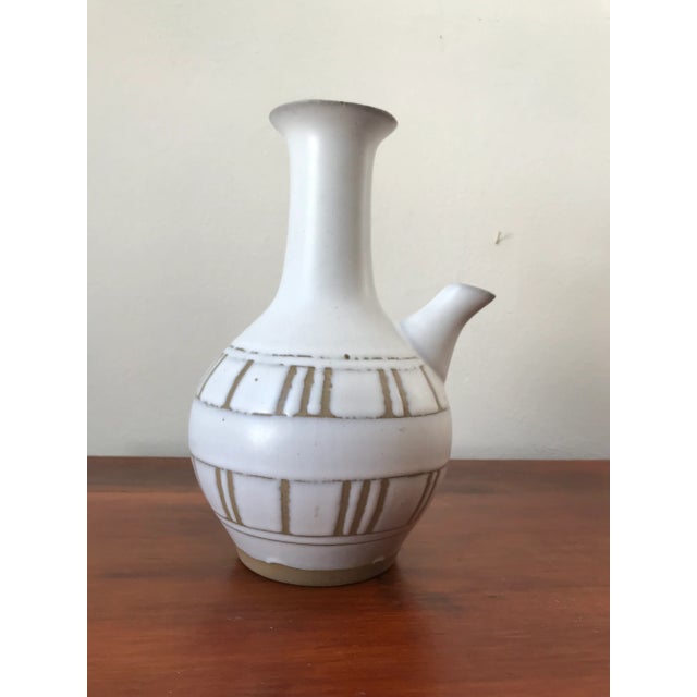 Mid 20th Century Vintage Minimalist Boho Chic Ewer Vase For Sale - Image 5 of 8