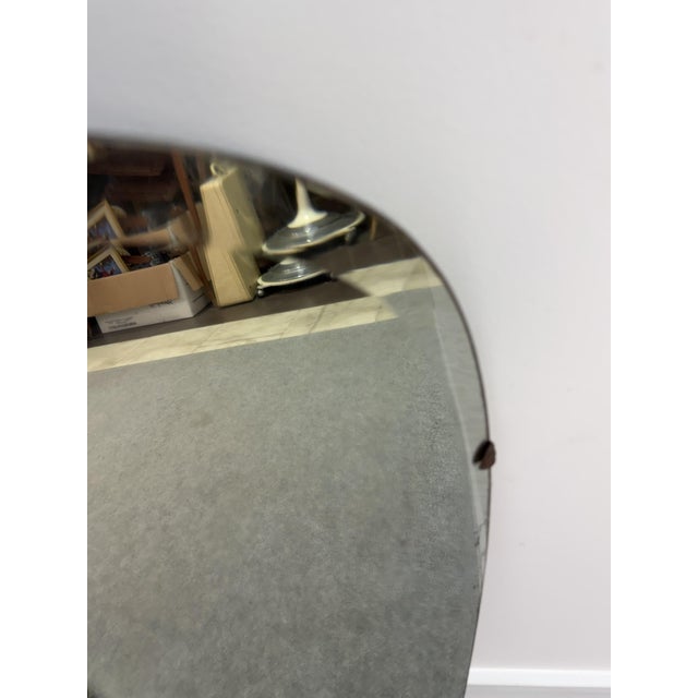 Gold Vintage Wall Mirror with Metal Inserts, Italy, 1940s For Sale - Image 8 of 17