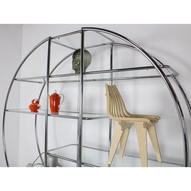 Metal Round Chrome Display Cabinet, 1960s For Sale - Image 7 of 12