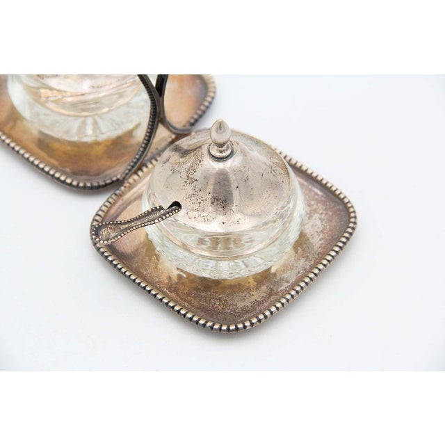 Silver Salt and Pepper Shakers on Square Bases, Set of 2 For Sale - Image 3 of 5