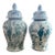 Late 20th Century Extra Large Blue and White Chinoiserie Porcelain Ginger Jars With Bird and Floral Motif - A Pair For Sale