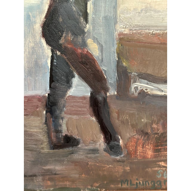 Martin Ljunggren, Dancing Model, 1956, Oil Painting on Canvas, Framed For Sale - Image 8 of 18