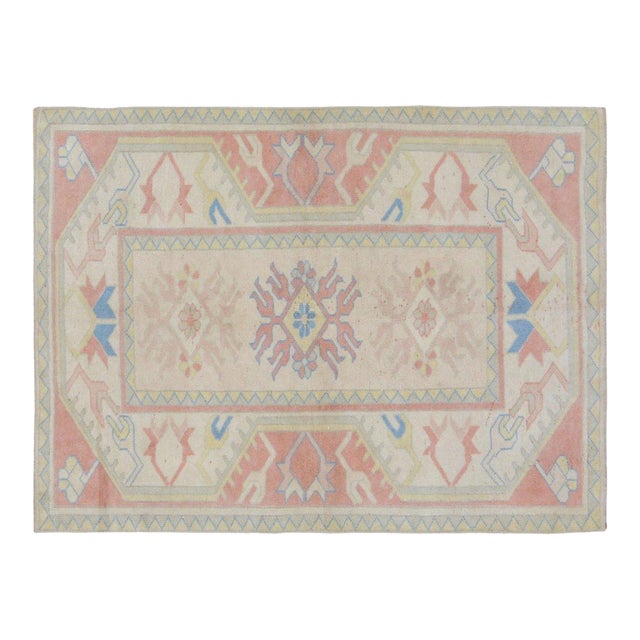 Vintage Turkish Anatolian Knotted Wool Rug, 4'x5'3'' For Sale