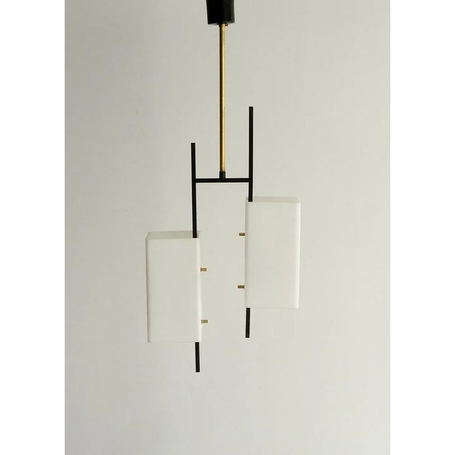White Vintage Opaline Suspension, 1970s For Sale - Image 8 of 8