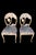 Phyllis Morris Phyllis Morris Style Vintage Lime Wash Lotus Ginkgo Flower Wood Carved Dining Room Chairs- A Pair For Sale - Image 4 of 8