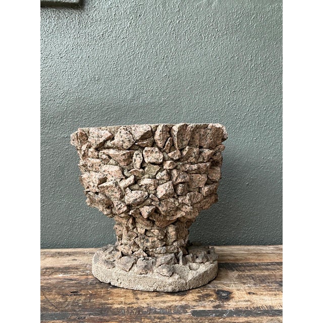 Contemporary Vintage Stone Aggregate Planter For Sale - Image 3 of 17