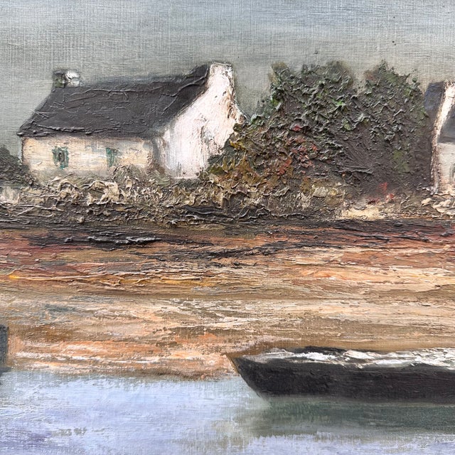 Ronald, Cabins of French Brittany, 20th Century, Oil Painting on Canvas, Framed For Sale - Image 16 of 18