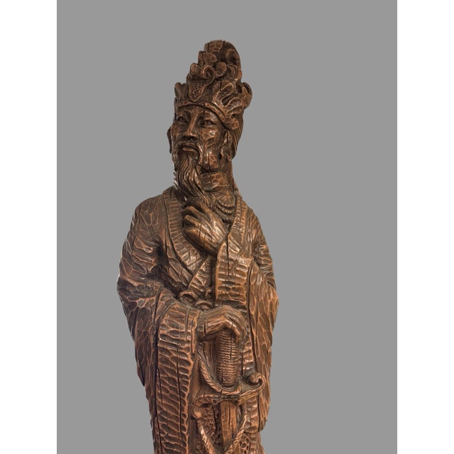 Pair of Vintage Universal Statue Chicago 36" Figural Oriental Man & Lady Statues probably made from a mold out of some...