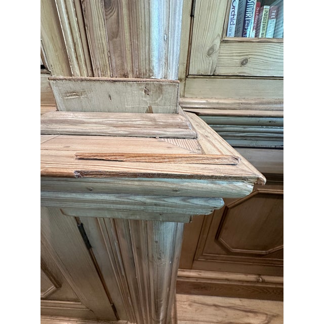 Late 19th Century English Georgian Style Breakfront Pine Library Bookcase For Sale - Image 18 of 18