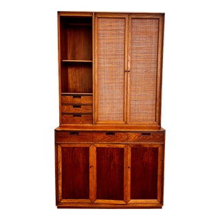 Mid Century Modern Secretary/ Wall Unit in the John Stuart's Janus Collection Style For Sale