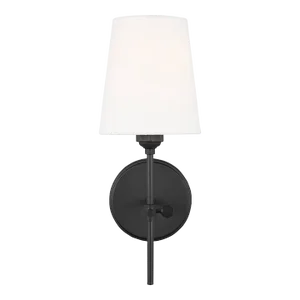 Thomas O'Brien By Visual Comfort Studio Baker 1-Light Bath Sconce in Midnight Black