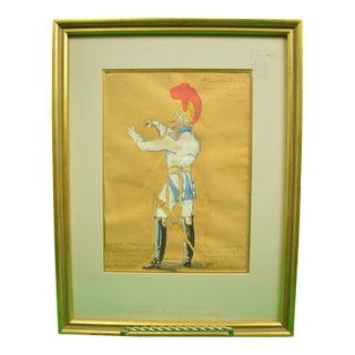 Late 20th Century Manual De Bardin Reglement De 1812 Officier Du Carobinelle Du 2d Regiment Painting For Sale