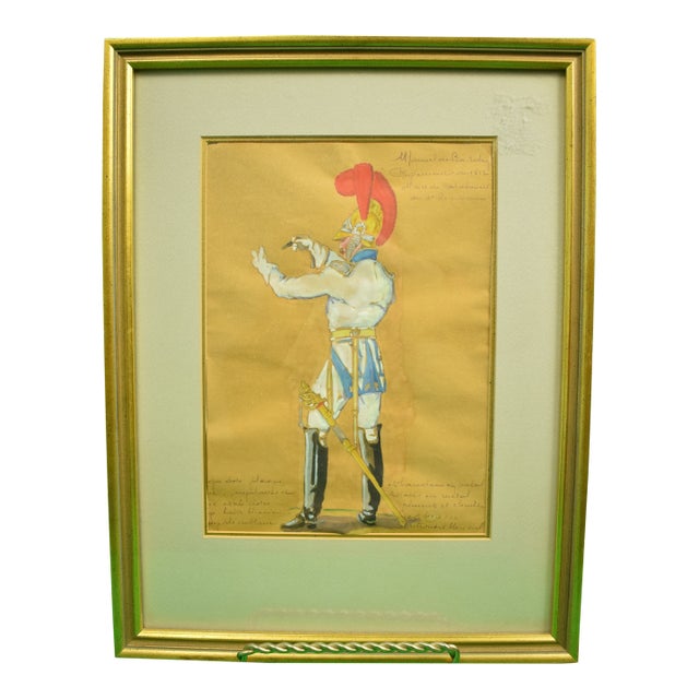 Late 20th Century Manual De Bardin Reglement De 1812 Officier Du Carobinelle Du 2d Regiment Painting For Sale