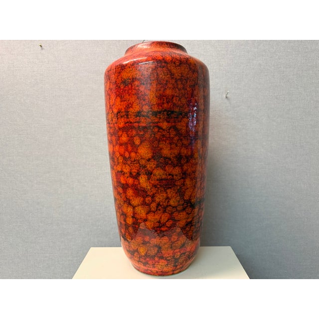 Vintage Fat Lava Vase in Orange from Scheurich, 1970s For Sale - Image 10 of 16