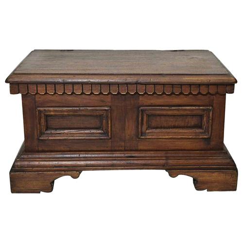 Rustic Carved Wooden Chest, Early 19th Century For Sale - Image 9 of 9