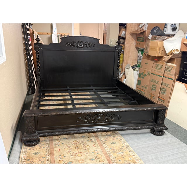 Eastern King Restoration Hardware French Empire Bed Frame For Sale - Image 10 of 12
