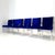 Royal Blue Full Set of 6 Chrome and Blue Velvet Dining Chairs by Pierre Cardin 1970s For Sale - Image 8 of 8