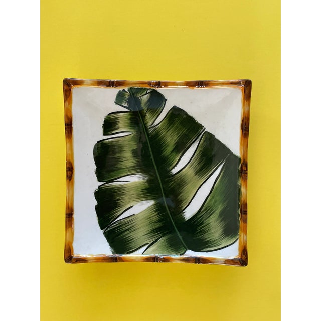 Set of Three Contemporary Decorative Palm Leaf Plates For Sale - Image 4 of 6