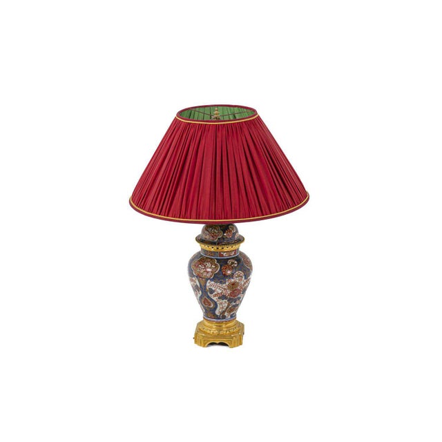 Blue Imari Porcelain and Gilt Bronze Lamp, 1880s For Sale - Image 8 of 8