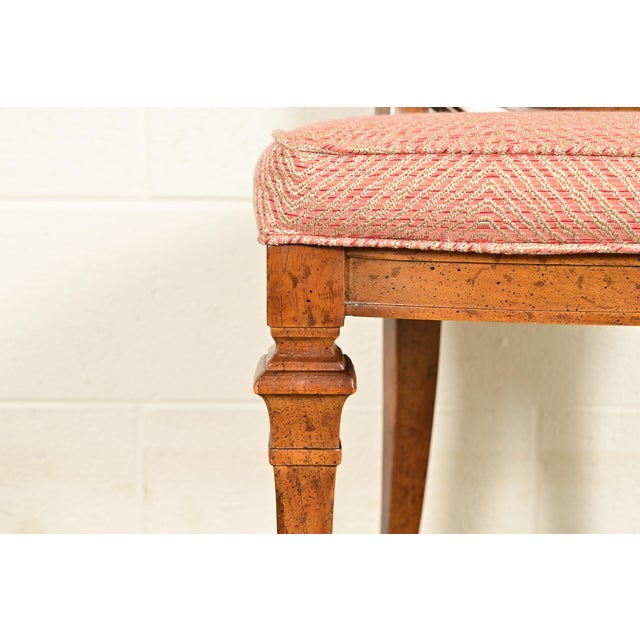 Drexel French Regency Louis XVI Carved Walnut Cane Back Side Chairs or Dining Chairs | Pair For Sale - Image 9 of 15