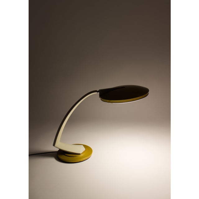 Gold Fase Boomerang 2000 Desk Lamp by Luis Pérez De La Oliva, Spain, 1970s For Sale - Image 8 of 14