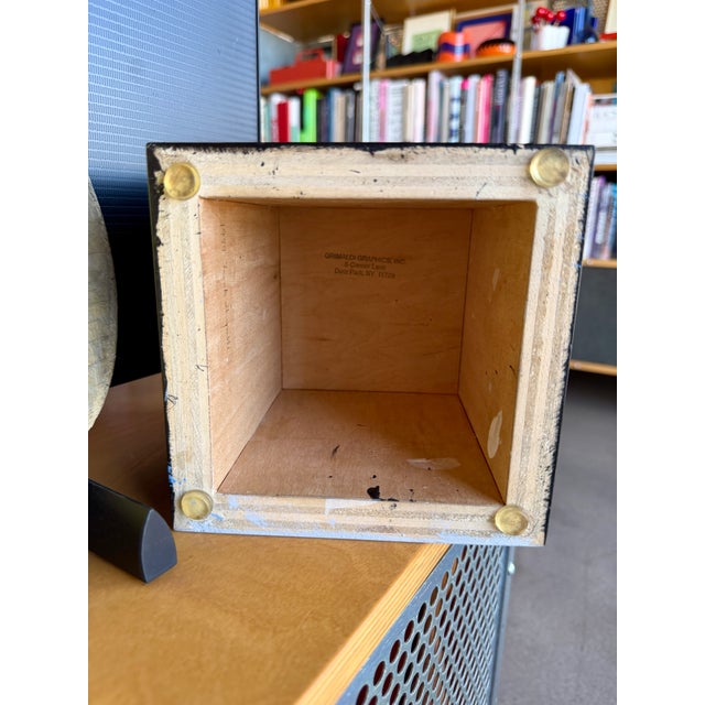 Vintage XL Frank Grimaldi "SeeTheCube" Signed Original Op Art Sculpture For Sale - Image 14 of 15