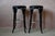 Bistro Bar Stools in Black and Chrome Tortoiseshell Vinyl, 1960s, Set of 2 For Sale - Image 3 of 14