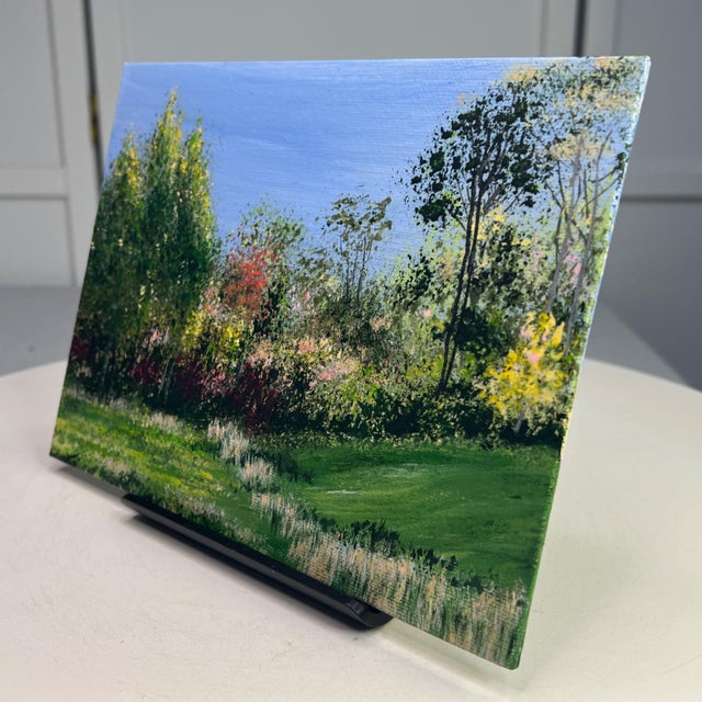 2020s A Beautiful View Acrylic Landscape Painting 6" X 8" Original Wall Art - Unframed For Sale - Image 5 of 7