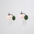 Italian Curved Wall Sconces with Opaline Globes and Green Backplates, 1950s, Set of 2 For Sale - Image 10 of 11
