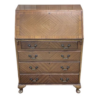English Secretary in Mahogany, 1950s For Sale