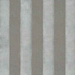 Schumacher Cunard Strie Velvet Fabric In Ice For Sale