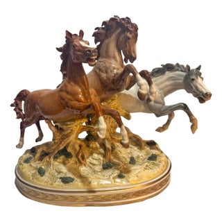 Algora Porcelain Figurine of Wild Horses For Sale