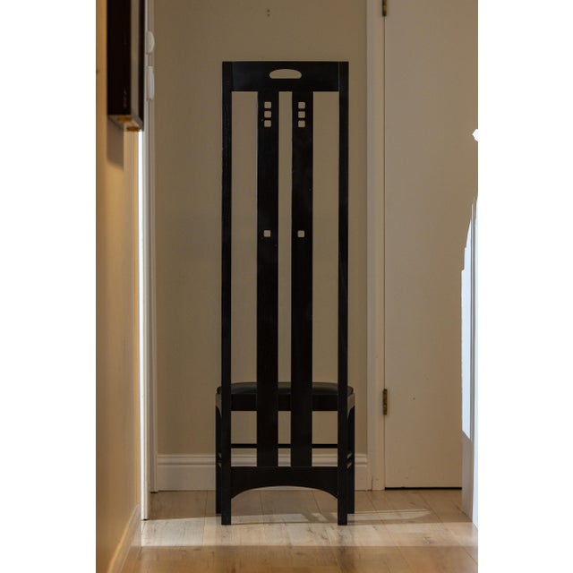 Wood Vintage Charles Rennie Mackintosh Style Ingram High Back Chair For Sale - Image 7 of 15