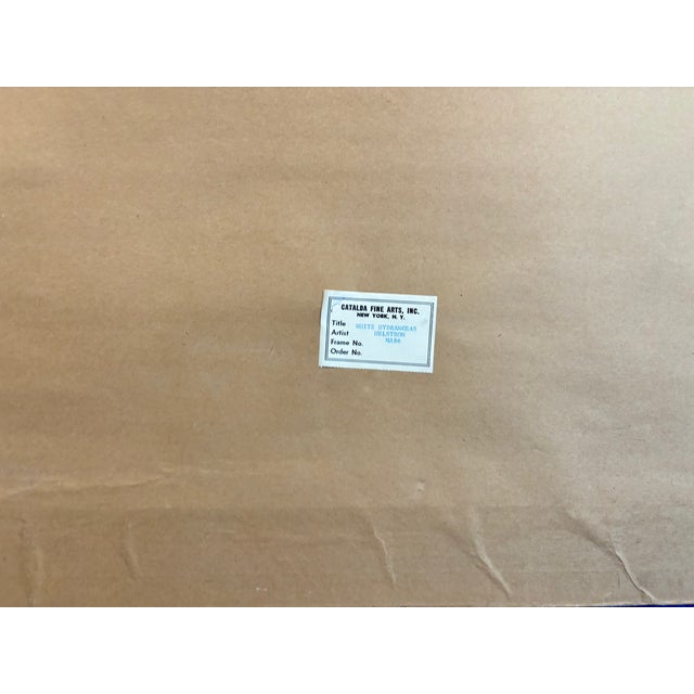 French Country “White Hydrangeas” – Helstrom (Ma86) | Catalda Fine Arts, New York | Framed Still Life For Sale - Image 3 of 4