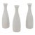 Collection of Three White Single Bud Vases, French Early 21st C. For Sale