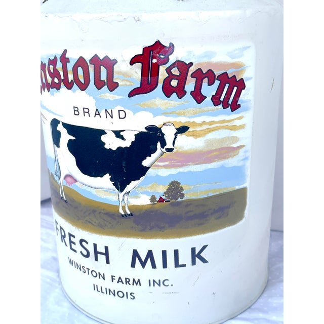 Vintage American Hand Painted Cow Milk Jug For Sale - Image 9 of 12